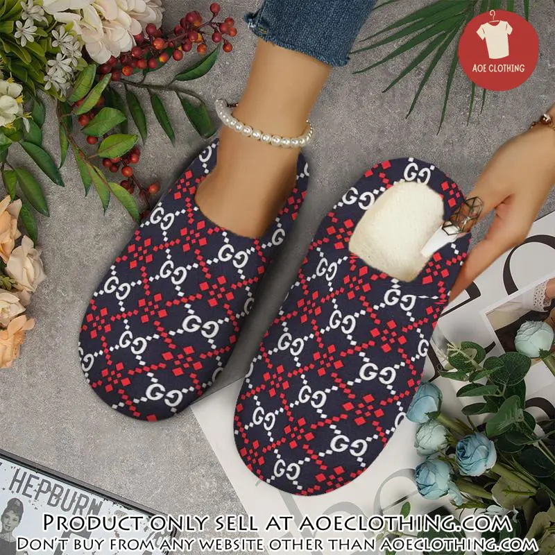 Gucci fleece slippers luxury inhouse slippers ihs1003 aoe2211797